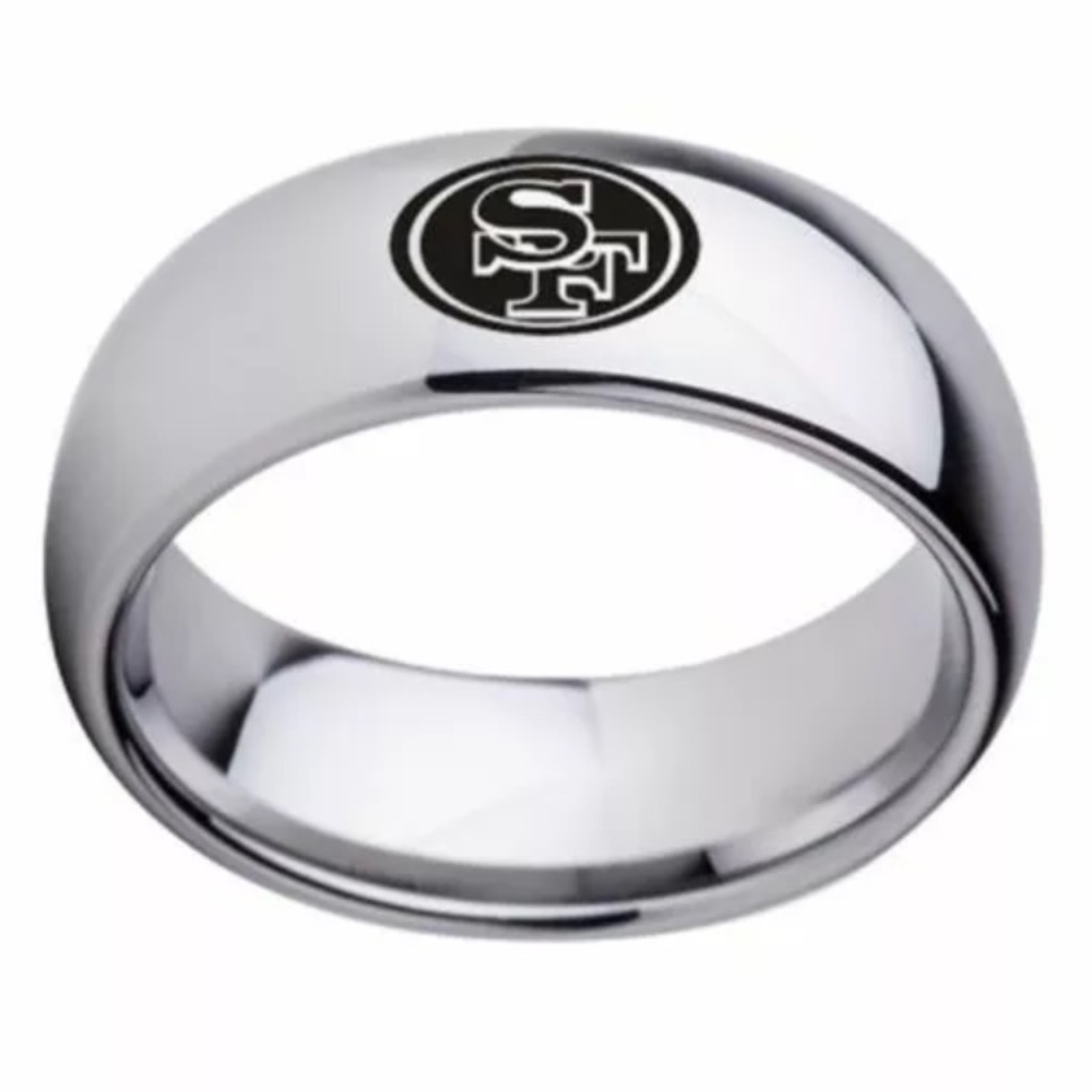 Silver Stainless Steel San Francisco 49ers Ring
